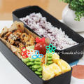 鶏むね肉の照り焼き、胡麻まぶし弁当