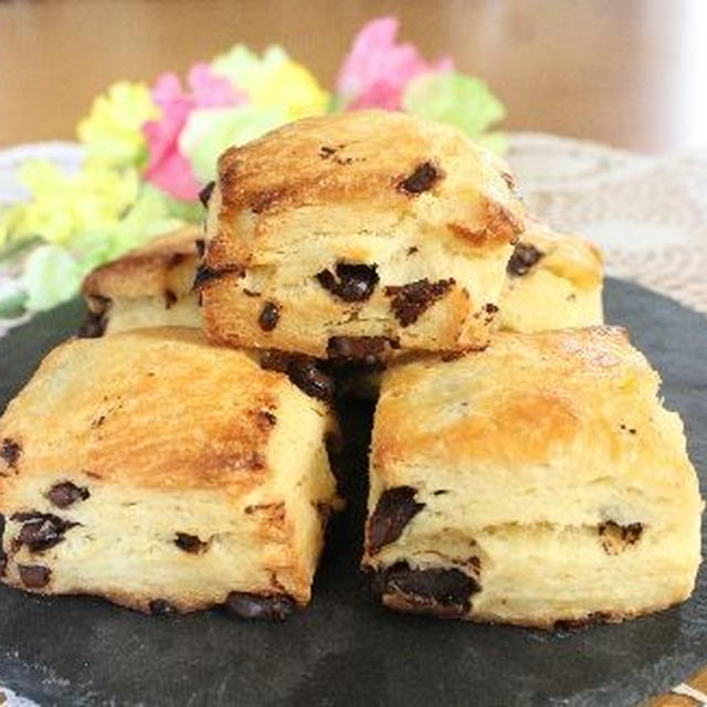 レーズン酵母でチョコスコーン♪