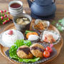 キャベツ入りメンチカツの昼ごはん