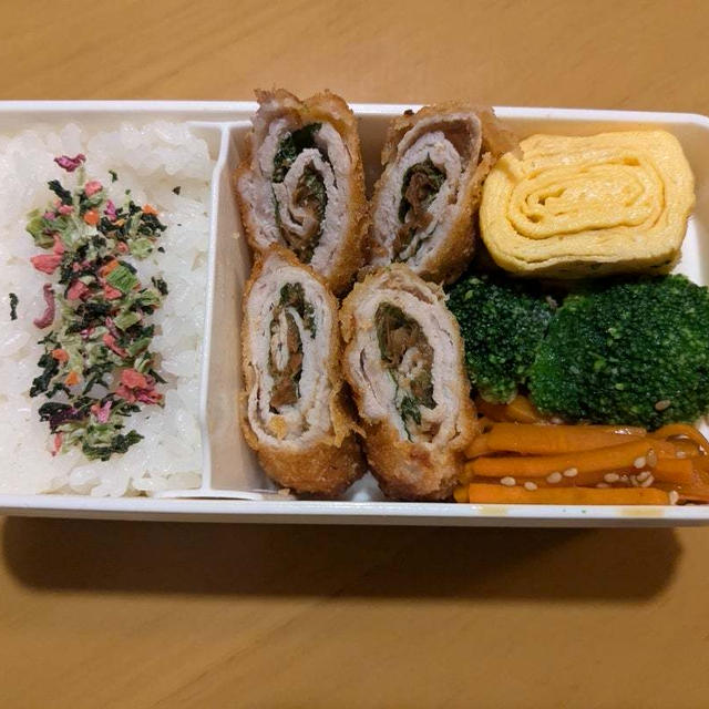 わたしのお弁当　〜豚肉梅しそフライのお弁当〜