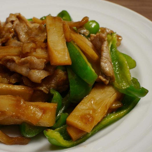プチッと中華青椒肉絲で青椒肉。