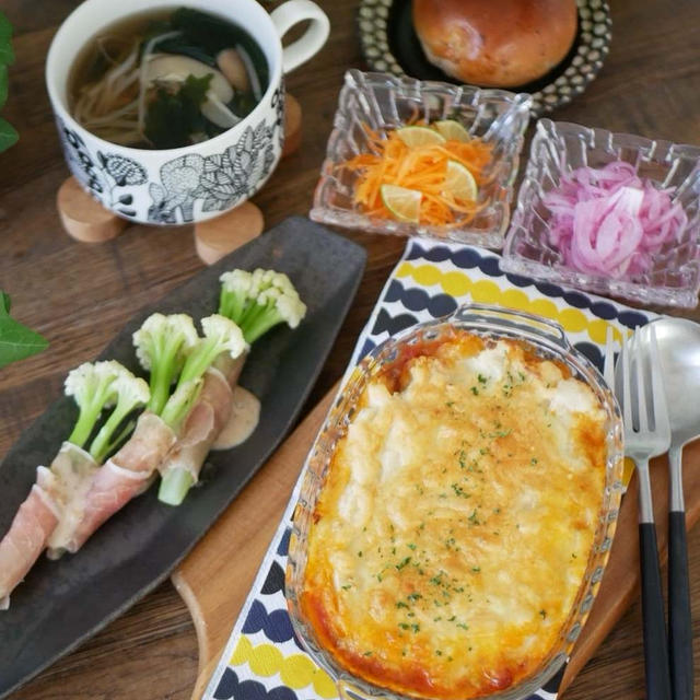 ポテトミートグラタンのランチ