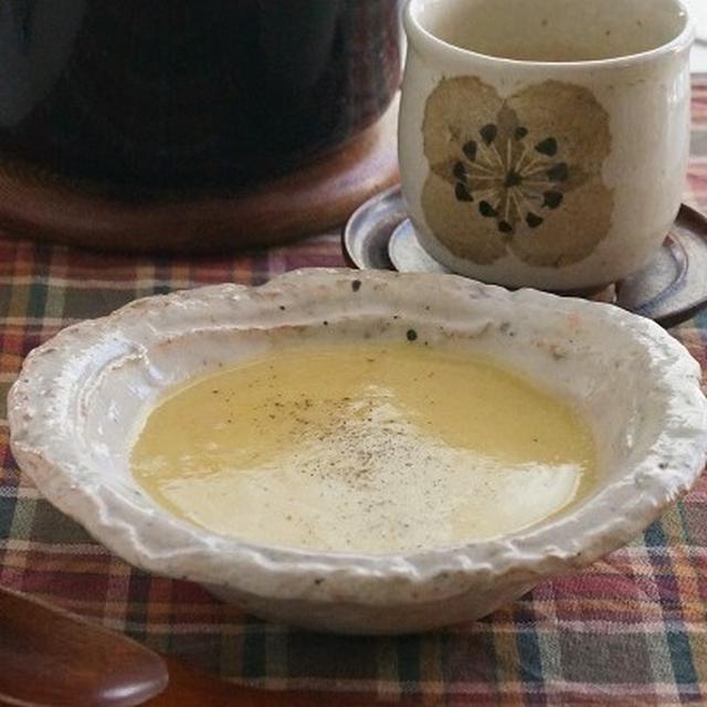 じゃが芋とコーンクリーム缶の豆乳ポタージュ