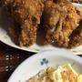 「手羽元の唐揚げ」と 「春キャベツのツナコーン煮」