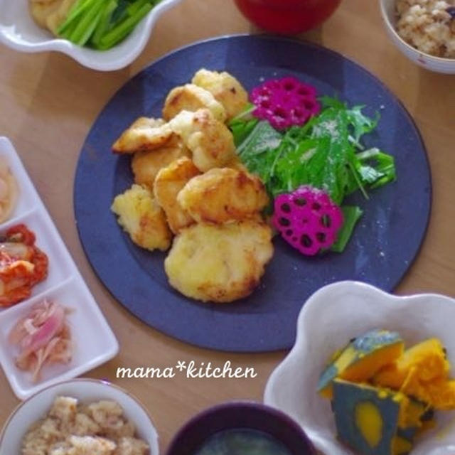 さっくり鶏天と、作り置きのお夕飯。