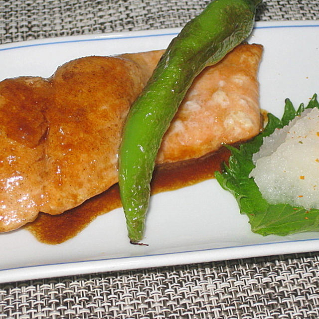 秋鮭のバタぽん焼き