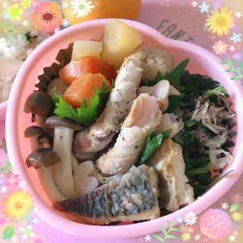 岩下の新生姜☆豚バラ巻弁当