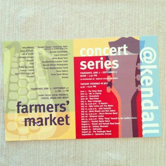Kendall Square Farmers Market & Concert Series