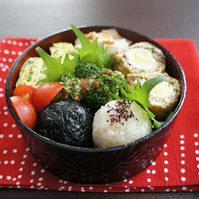 お弁当×信田煮×大根の梅酢漬け