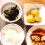 夕飯　鶏皮だしのじゃがいも煮