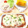 ミートドリアで晩御飯　名古屋城の鹿さん