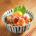 海鮮磯納豆丼、「刺身切り落とし」アレンジ料理、つまものの再利用