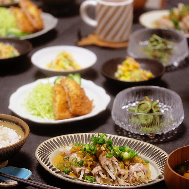 【献立】もやしの肉巻きレンジ蒸しとピザカツと。～妙についてないGWと意外と高級品だったこごみの話～