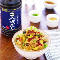 ミツカン八方だしdeレンチン！甘辛さつまいもとしめじの豚丼　【フーディストアワード2019】【レシピ1897】