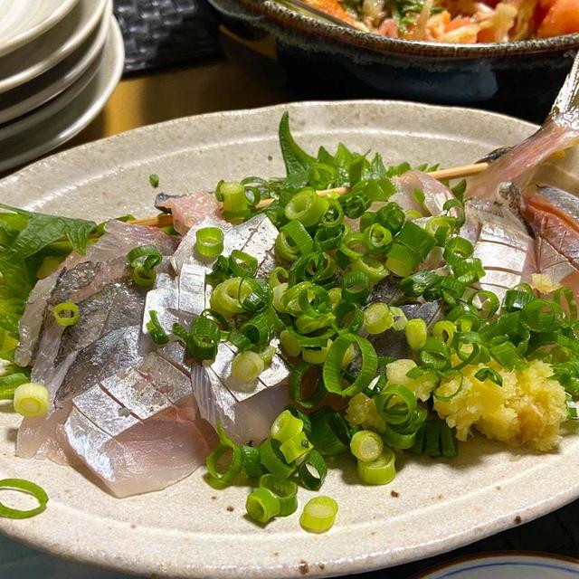 超美味〜　黄金アジのお造り