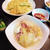 白菜と豆腐の蒸し煮と新じゃがのスパニッシュオムレツ
