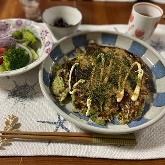 おうちで作る糖質オフのお好み焼き