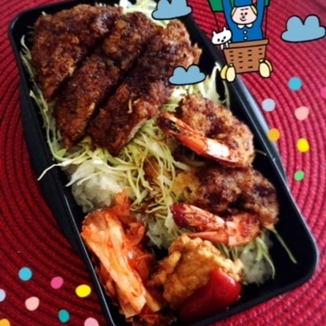 ソースカツ＆海老フライ弁当☆