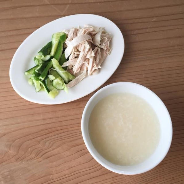 ゆで鶏と鶏粥