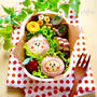 すっぽりフードのうさぎさん弁当♡