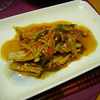 鱈の野菜甘酢あんかけ