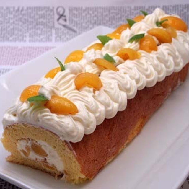 びわのロールケーキ By Makikoさん レシピブログ 料理ブログのレシピ満載