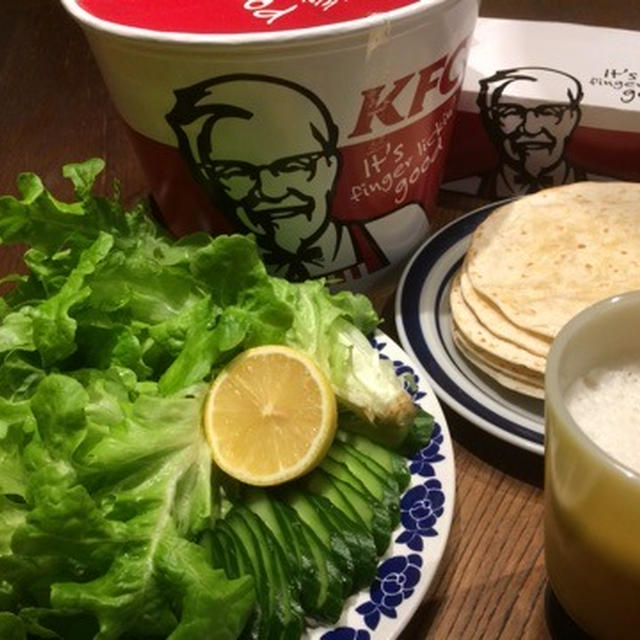 冷凍トルティーヤを使ってケンタッキーツイスター風