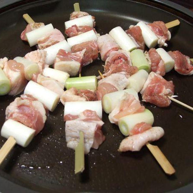 ホットプレートで焼き鶏