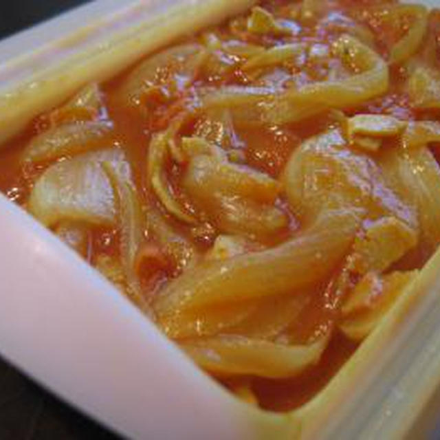 「春野菜」新玉ねぎとトマトのカレケチャパスタソース