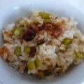 Green Peas, Sun Dried Tomato and Bacon Rice