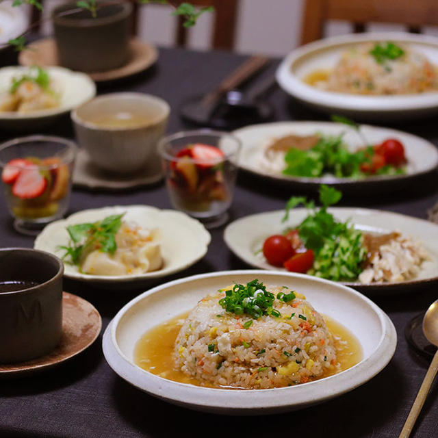 【献立】鮭フレークのあんかけ炒飯と、棒棒鶏と、水餃子など。～有言実行ならぬ有言珍行とその後～