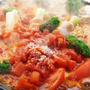 ■創味シャンタンで絶品鍋【豚肉のセロリ巻き入り　イタリアントマト鍋】〆はパスタ♪