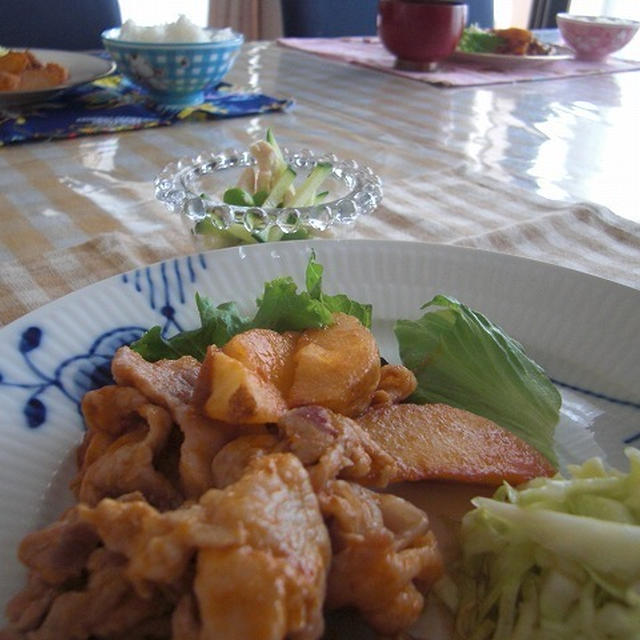 豚肉とポテトのハニーケチャップ炒め