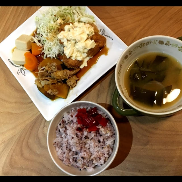 昨日の晩ご飯  妊婦ごはん