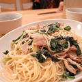 ベーコンとほうれん草のパスタ｜これからもみんな一緒にいただきます