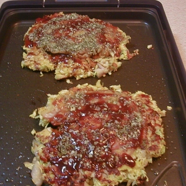豚玉のお好み焼き