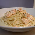Shrimp Cream Spaghetti