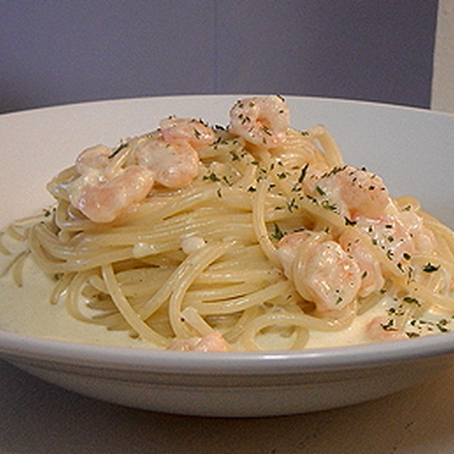 Shrimp Cream Spaghetti
