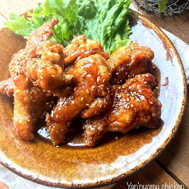 焼肉のたれで簡単！ヤンニョムチキン♡【#簡単レシピ#おかず】