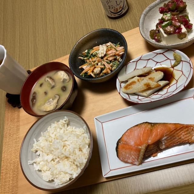 紅鮭メインの晩御飯♪