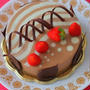 おめでとう♪ストライプ＆ドットのチョコレートムース♪