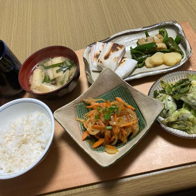 お刺身の残りでサーモンの南蛮漬け(レシピ有り)晩御飯