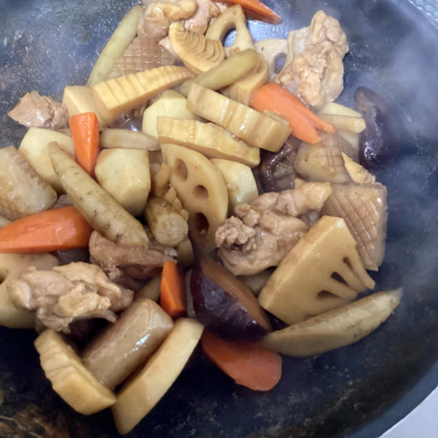 煮しめ、練習中