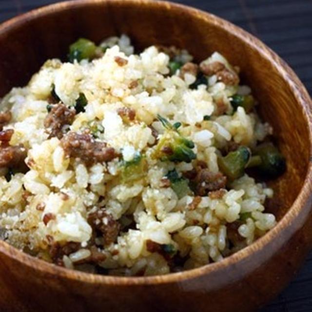 コクうまっ♪「ひき肉と苦瓜の炒飯」と“息子とデート”