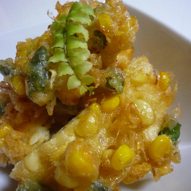 第七十話　★旬のとうもろこしと野菜のサックリ団子揚げ★