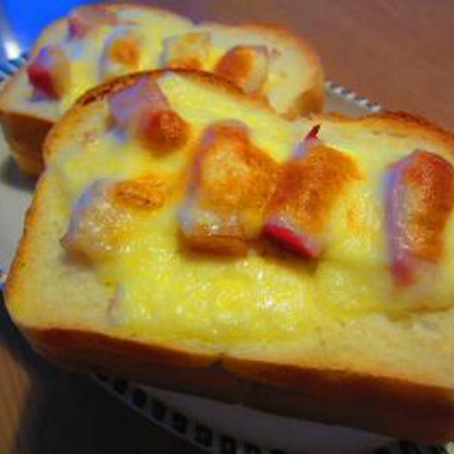 ﾐﾙｸ食ﾊﾟﾝでﾍﾞｰｺﾝﾁｰｽﾞﾄｰｽﾄ♪