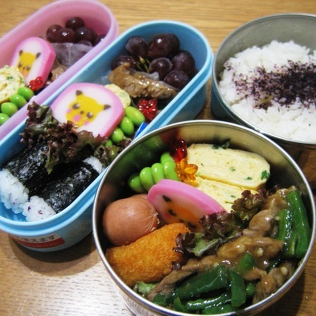 お弁当とケーキ