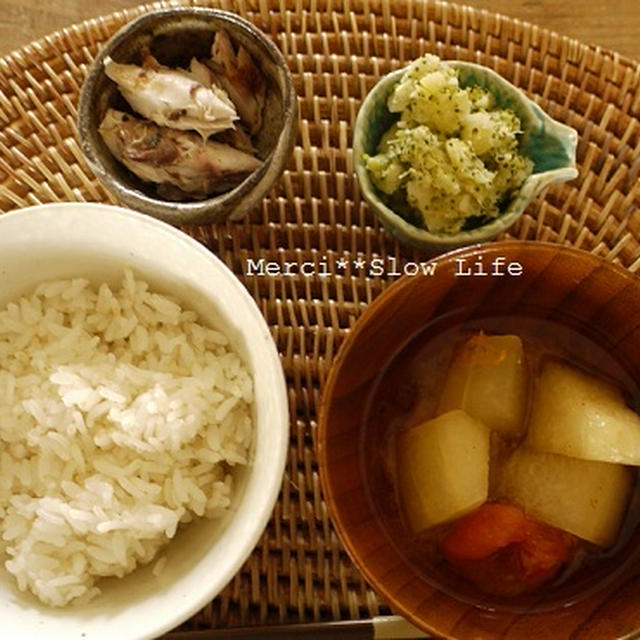 塩麹が大活躍の和食ランチ♪　新しい炊飯器