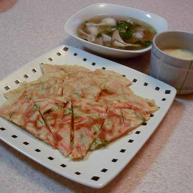 ジョンとワンタンと舞茸のスープ