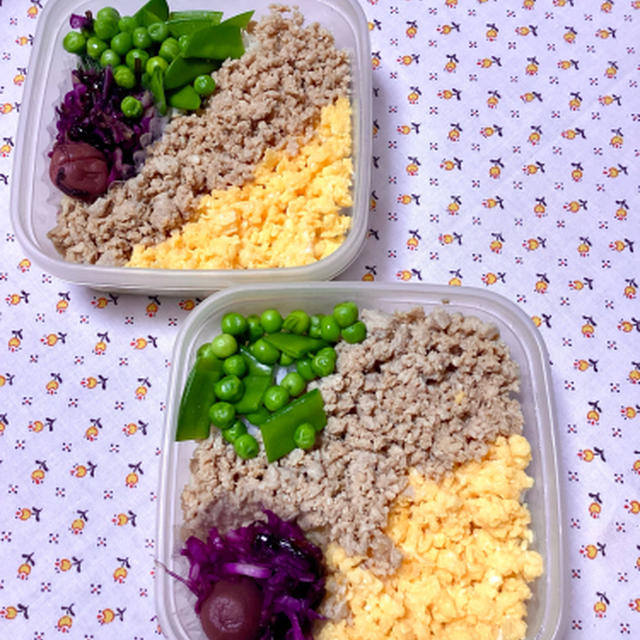 今週も鶏そぼろ弁当です